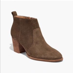 NEW Madewell Brenner Boots Suede Mink size 7